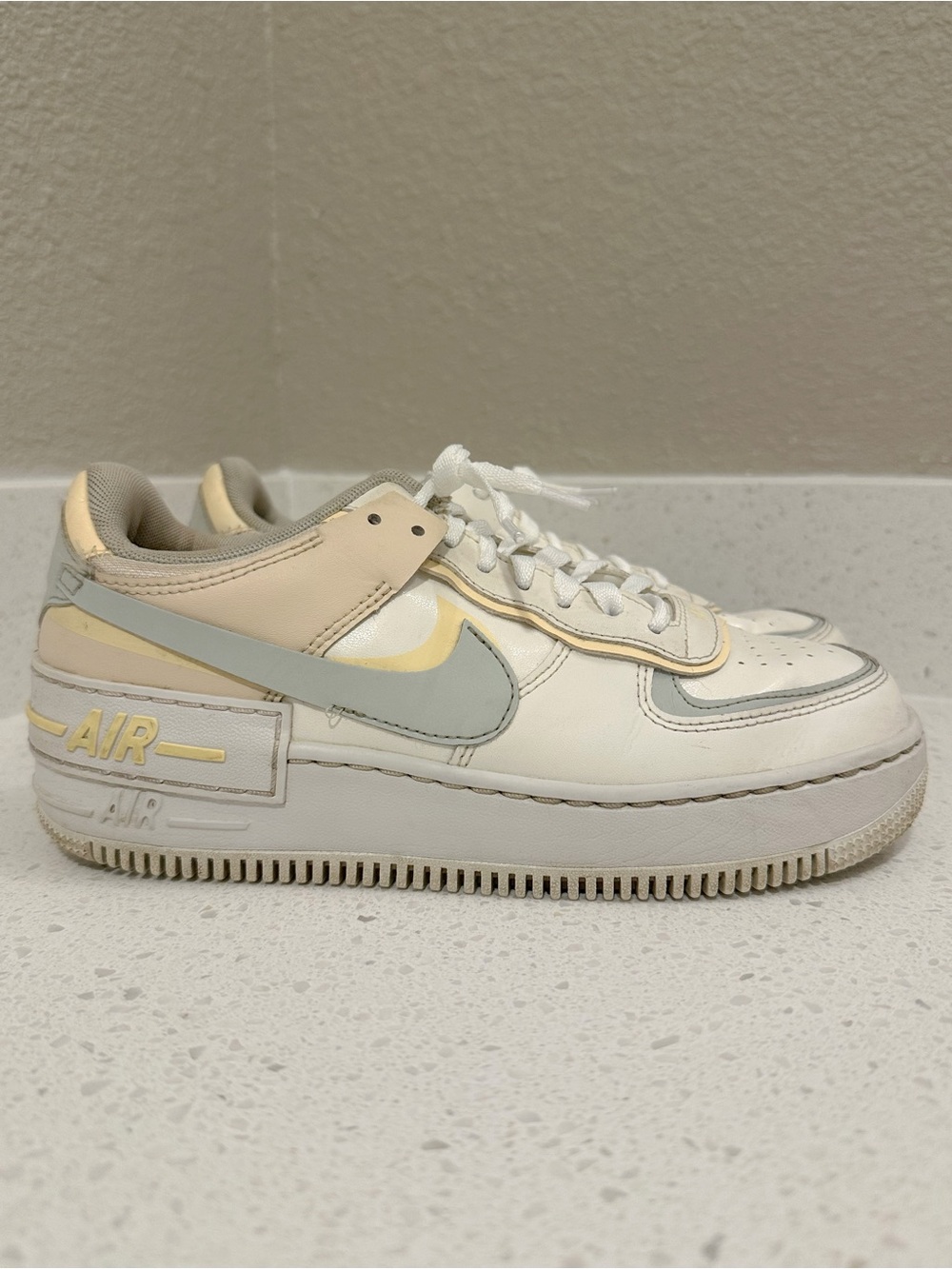 Nike Women’s Low-Top Sneakers in Cream, Light Gray & Pale Yellow